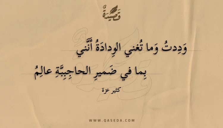 قصيدة وددت وما تغني الودادة أنني