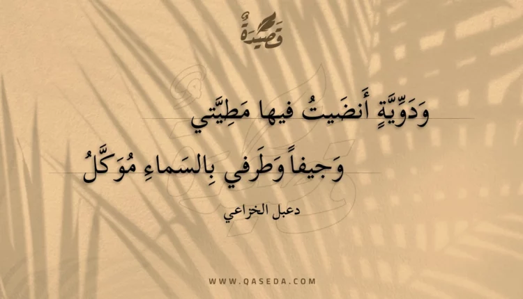 قصيدة ودوية أنضيت فيها مطيتي