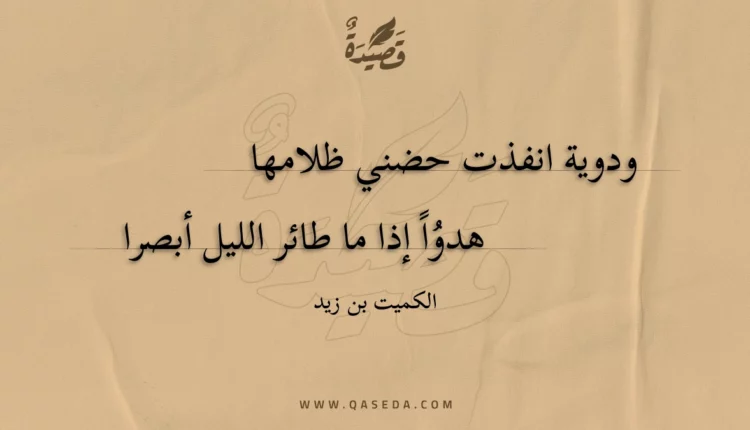 قصيدة ودوية انفذت حضني ظلامها