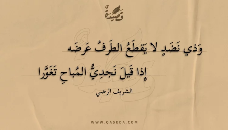 قصيدة وذي نضد لا يقطع الطرف عرضه