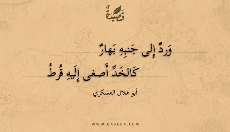 قصيدة ورد إلى جنبه بهار