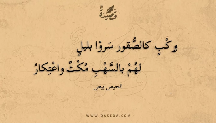 قصيدة وركب كالصقور سروا بليل