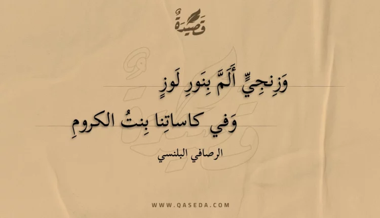 قصيدة وزنجي ألم بنور لوز