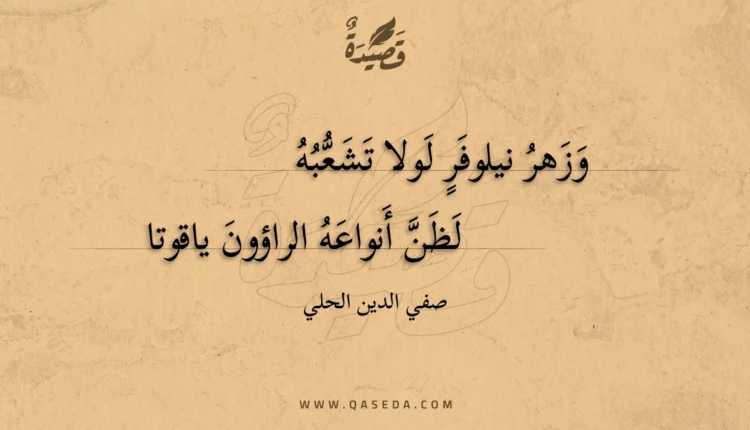 قصيدة وزهر نيلوفر لولا تشعبه