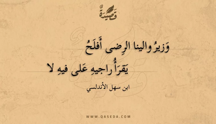 قصيدة وزير والينا الرضى أفلح