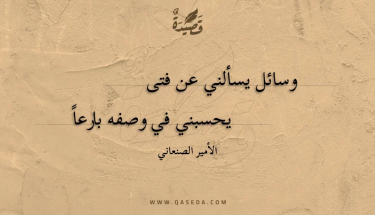 قصيدة وسائل يسألني عن فتى