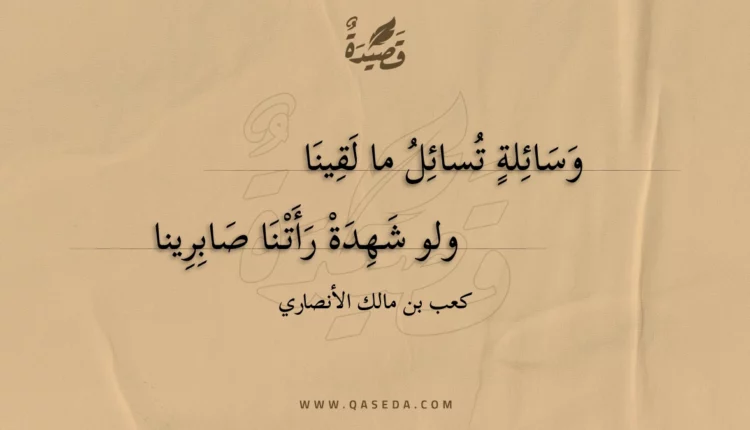 قصيدة وسائلة تسائل ما لقينا