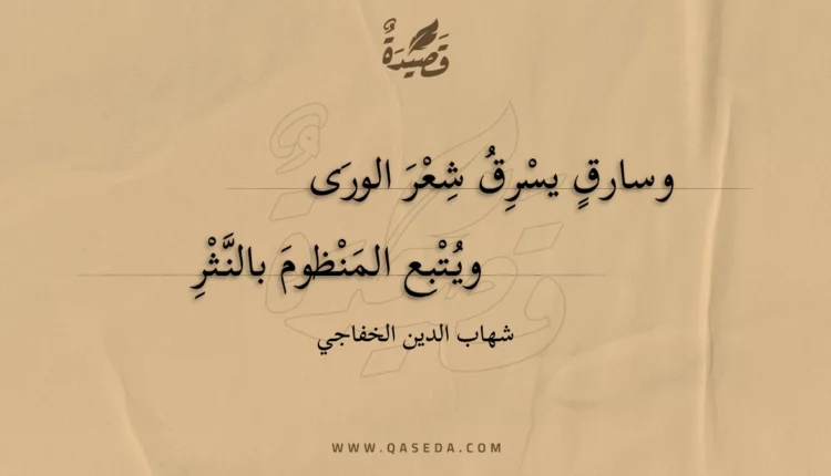 قصيدة وسارق يسرق شعر الورى