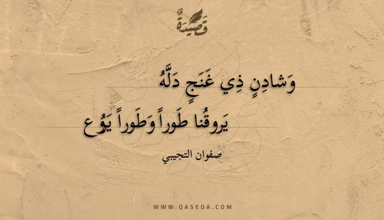 قصيدة وشادن ذي غنج دله