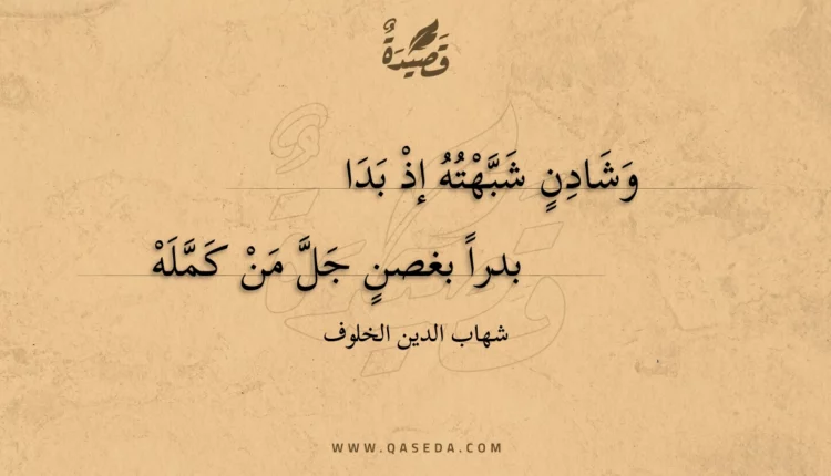 قصيدة وشادن شبهته إذ بدا