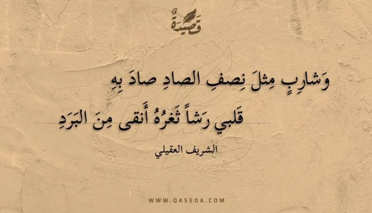 قصيدة وشارب مثل نصف الصاد صاد به