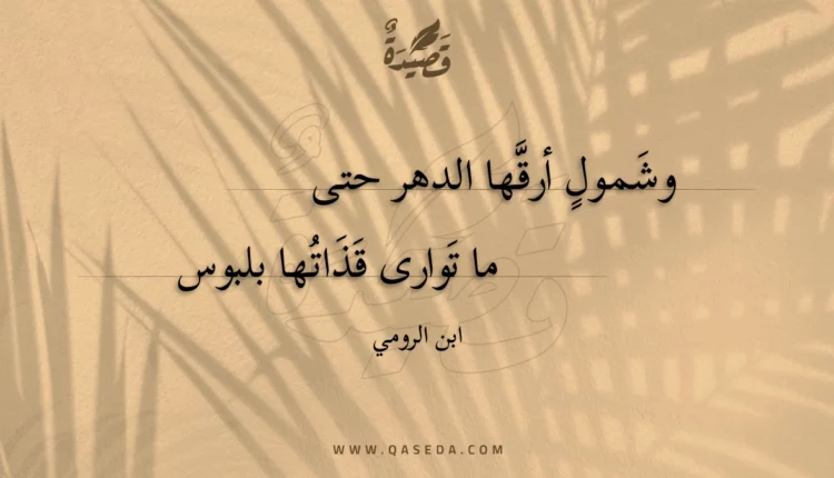 قصيدة وشمول أرقها الدهر حتى
