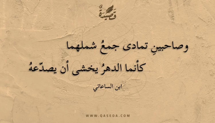 قصيدة وصاحبين تمادى جمع شملهما