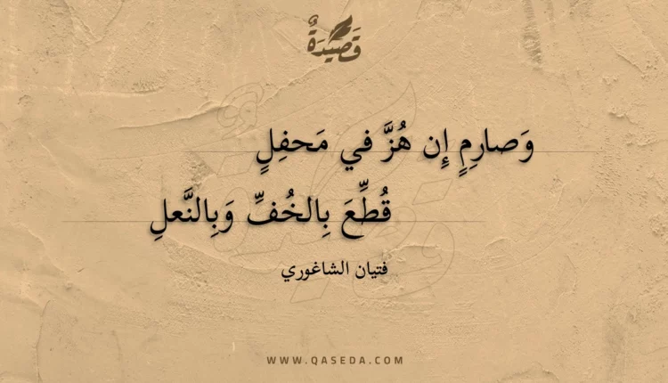 قصيدة وصارم إن هز في محفل