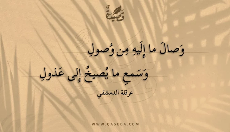 قصيدة وصال ما إليه من وصول