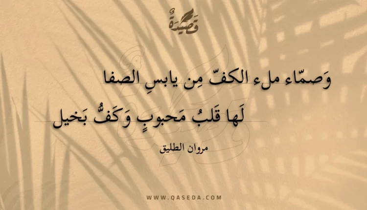 قصيدة وصماء ملء الكف من يابس الصفا