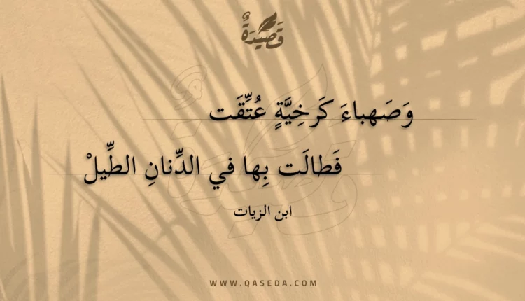قصيدة وصهباء كرخية عتقت