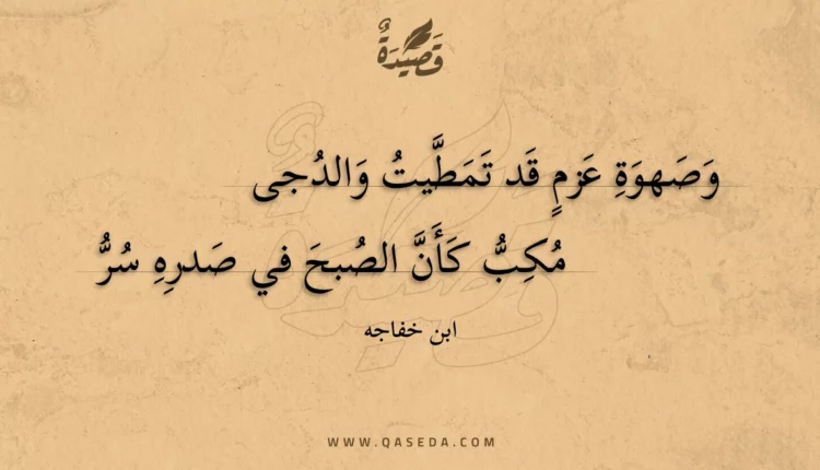 قصيدة وصهوة عزم قد تمطيت والدجى