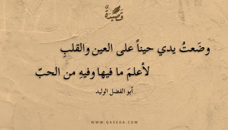 قصيدة وضعت يدي حينا على العين والقلب