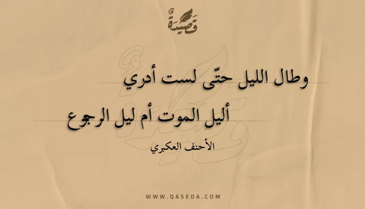 قصيدة وطال الليل حتى لست أدري