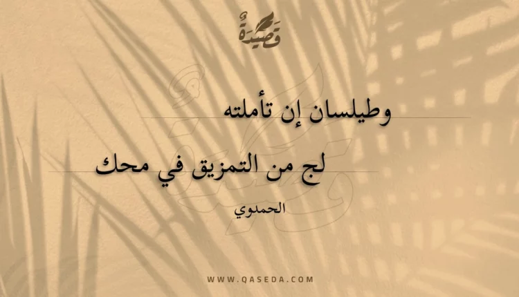 قصيدة وطيلسان إن تأملته