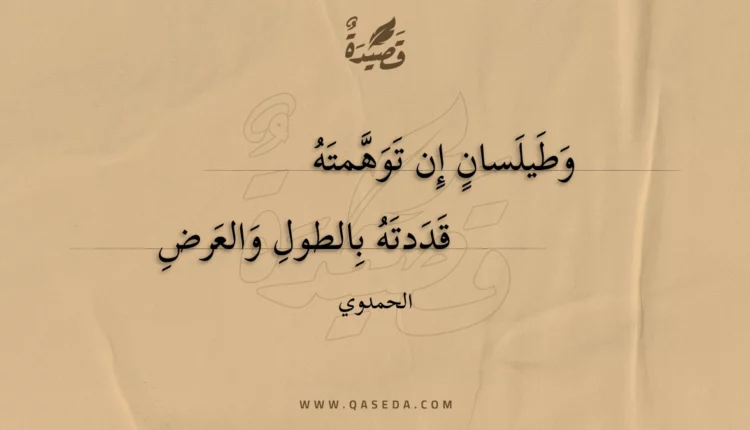 قصيدة وطيلسان إن توهمته