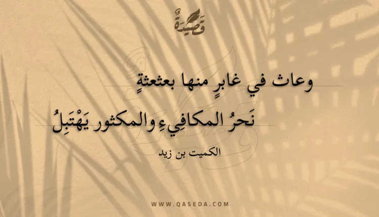 قصيدة وعاث في غابر منها بعثعثة
