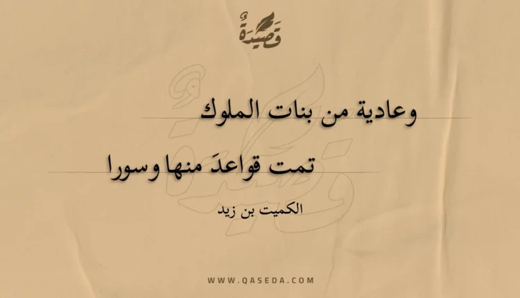 قصيدة وعادية من بنات الملوك