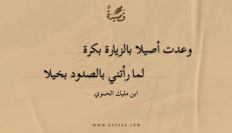 قصيدة وعدت أصيلا بالزيارة بكرة