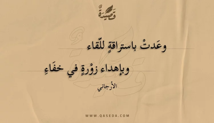 قصيدة وعدت باستراقة للقاء