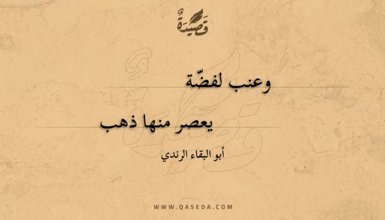 قصيدة وعنب لفضة