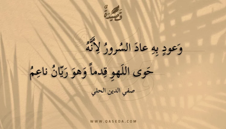 قصيدة وعود به عاد السرور لأنه
