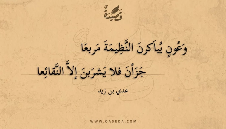 قصيدة وعون يباكرن النظيمة مربعا