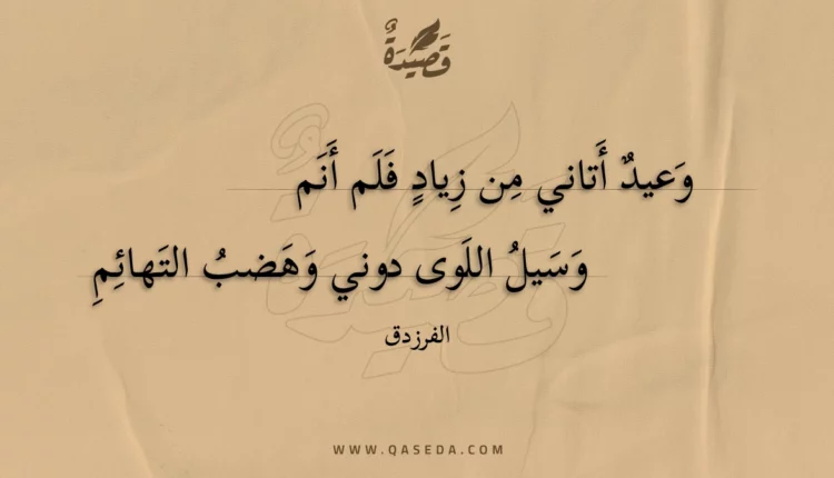 قصيدة وعيد أتاني من زياد فلم أنم