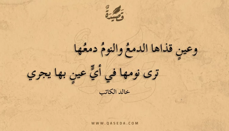 قصيدة وعين قذاها الدمع والنوم دمعها