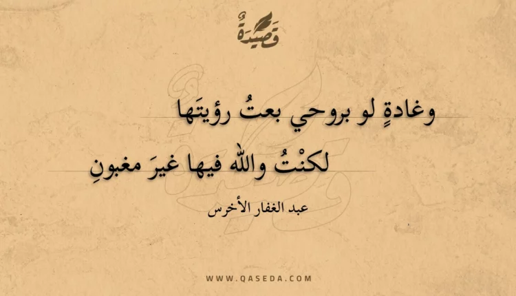 قصيدة وغادة لو بروحي بعت رؤيتها
