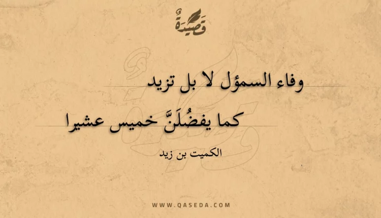 قصيدة وفاء السمؤل لا بل تزيد
