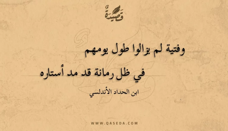 قصيدة وفتية لم يزالوا طول يومهم
