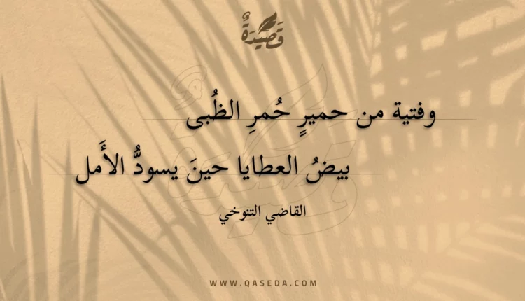 قصيدة وفتية من حميرٍ حمرِ الظبى