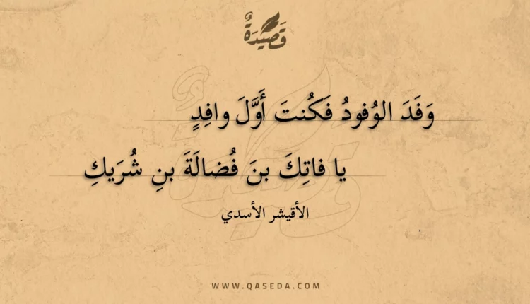 قصيدة وفد الوفود فكنت أول وافد