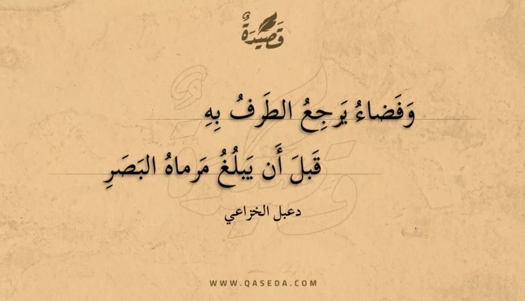 قصيدة وفضاء يرجع الطرف به