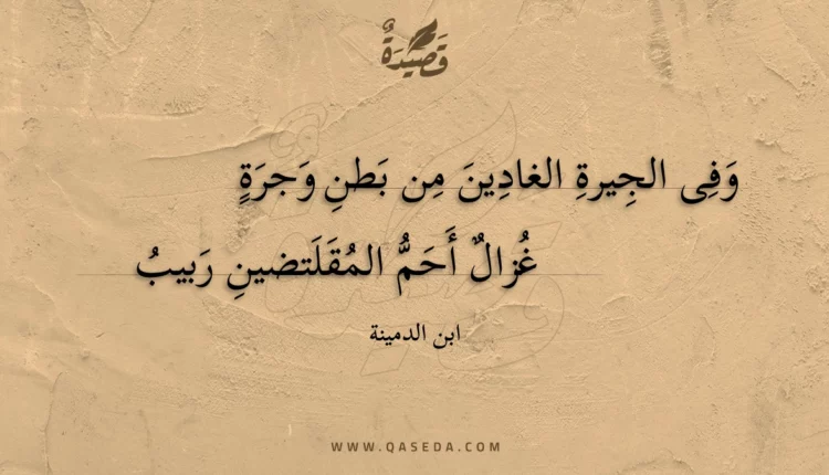 قصيدة وفى الجيرة الغادين من بطن وجرة