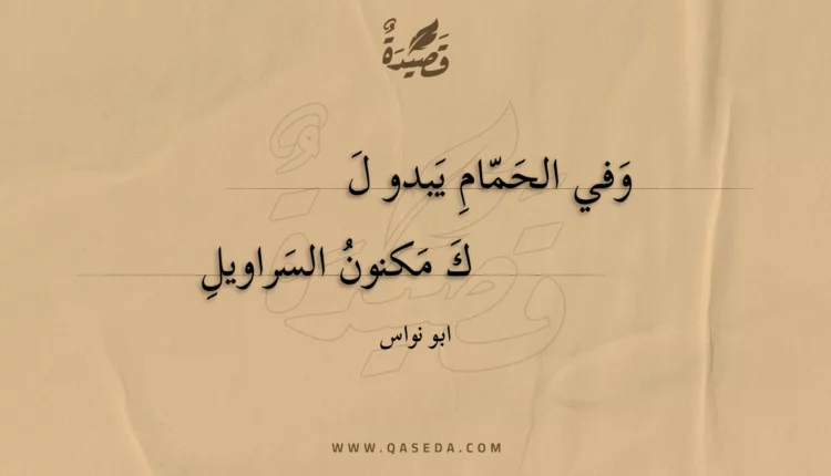 قصيدة وفي الحمام يبدو لك