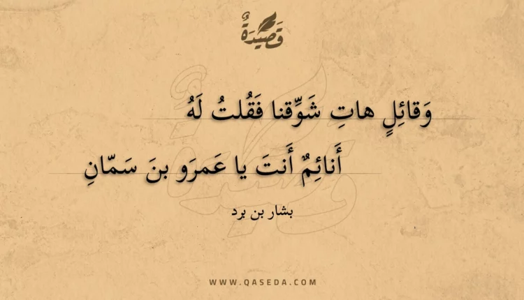 قصيدة وقائل هات شوقنا فقلت له