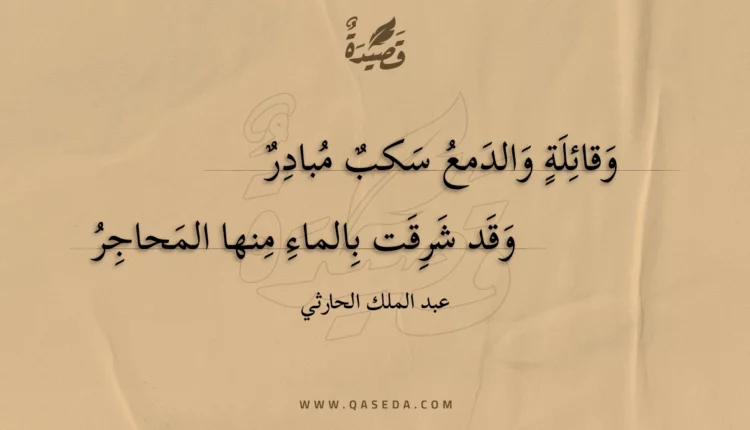 قصيدة وقائلة والدمع سكب مبادر