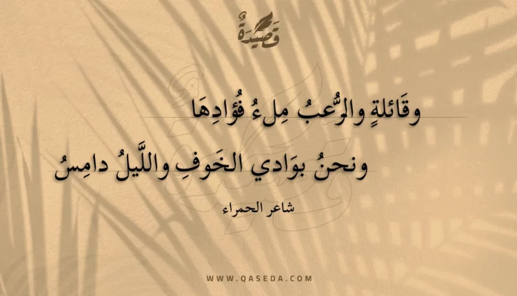 قصيدة وقائلة والرعب ملء فؤادها