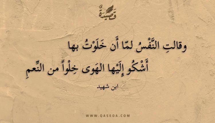 قصيدة وقالت النفس لما أن خلوت بها