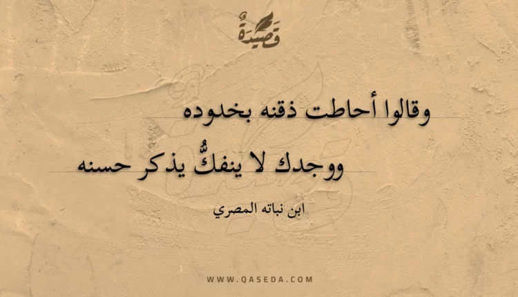 قصيدة وقالوا أحاطت ذقنه بخدوده