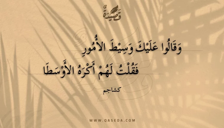 قصيدة وقالوا عليك وسيط الأمور