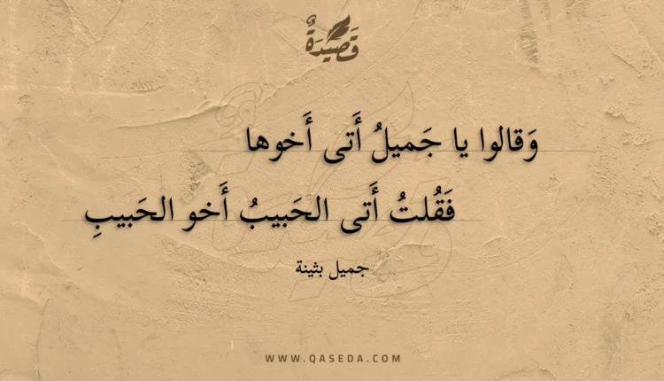 قصيدة وقالوا يا جميل أتى أخوها